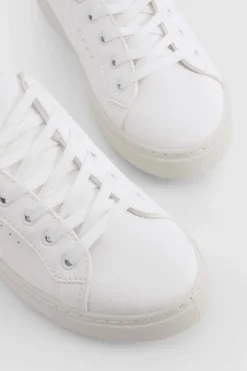 Trainers*boohoo Contrast Panel Flat Trainers beige