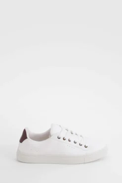 Trainers*boohoo Contrast Panel Flat Trainers burgundy