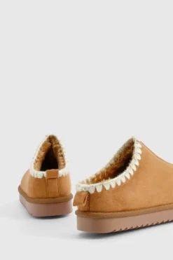 Cosy Boots|All Boots*boohoo Contrast Stitch Cosy Mules chestnut
