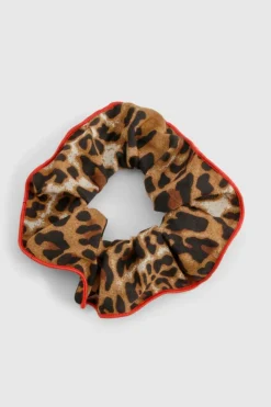 Hair Accessories*boohoo Contrast Trim Scrunchie leopard