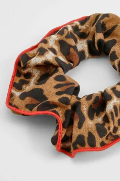 Hair Accessories*boohoo Contrast Trim Scrunchie leopard