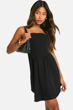 Smock Dresses*boohoo Corset Smock Dress black