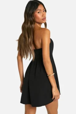 Smock Dresses*boohoo Corset Smock Dress black
