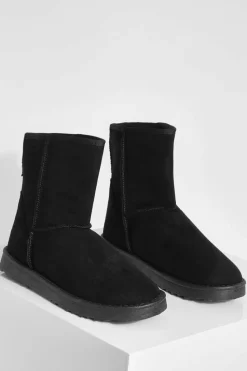 Cosy Boots|Flat Boots*boohoo Cosy Ankle Boots black