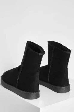 Cosy Boots|Flat Boots*boohoo Cosy Ankle Boots black