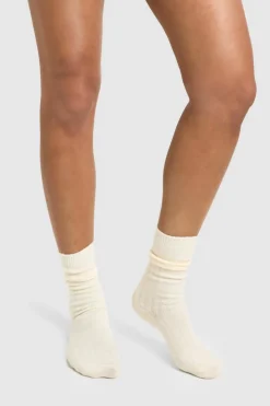 Tights & Socks|Tights & Socks*boohoo Cosy Lounge Socks ivory