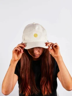 Hats & Gloves|Hats & Gloves*SVNX Cotton Baseball Cap With Lemon Embroidery In Cream
