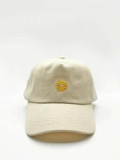 Hats & Gloves|Hats & Gloves*SVNX Cotton Baseball Cap With Lemon Embroidery In Cream