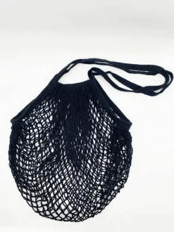 Handbags*SVNX Cotton Net Bag in Black