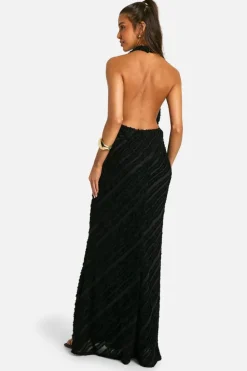 Cami Dresses*boohoo Cowl Textured Maxi Dress black