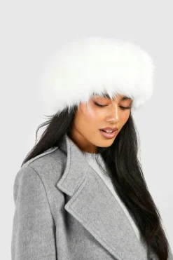 Hair Accessories|Hats & Gloves*boohoo Faux Fur Headband cream
