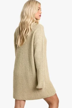 Jumper Dresses|Jumper Dresses*boohoo Crew Neck Jumper Dress oatmeal