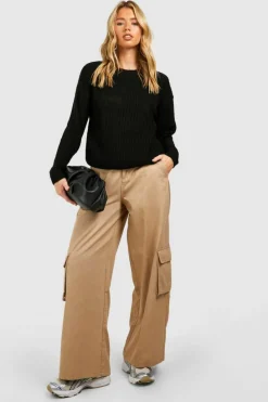 Jumpers*boohoo Crew Neck Knitted Jumper black