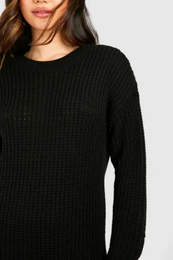 Jumper Dresses|Jumper Dresses*boohoo Crew Neck Mini Jumper Dress black