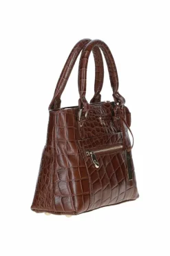 Handbags|Tote Bags*Ashwood Leather Croc Finish Real Leather Tote Bag Light Brown