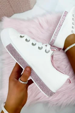 Trainers*Love Lemonade Crystal Deluxe Trim Trainers Pink