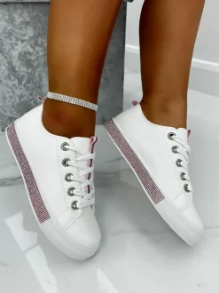 Trainers*Love Lemonade Crystal Deluxe Trim Trainers Pink