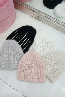 Hats & Gloves|Hats & Gloves*Love Lemonade Crystal Luxe Knitted Beanie Hat Pink