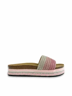 Sandals*Love Lemonade Crystal Ombre Sliders Pink