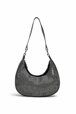 Shoulder Bags|Handbags*My Accessories London Crystal Rhinestone Embellished Mini Bag Silver