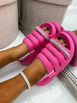 Sandals*Love Lemonade Crystal Ultra Comfort Sandals Pink