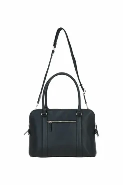 Shoulder Bags*Ashwood Leather Cuore di Cuoio' 3 Section Large Leather Handbag Black
