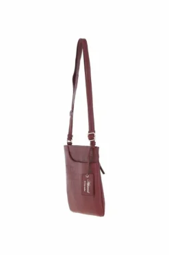 Handbags|Cross-Body Bags*Ashwood Leather Curve Zip Top Leather Cross Body Bag Aubergine