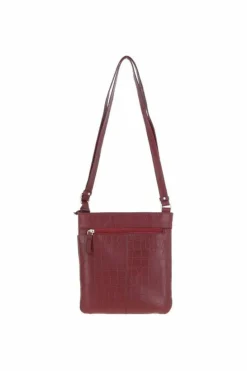 Handbags|Cross-Body Bags*Ashwood Leather Curve Zip Top Leather Cross Body Bag Aubergine