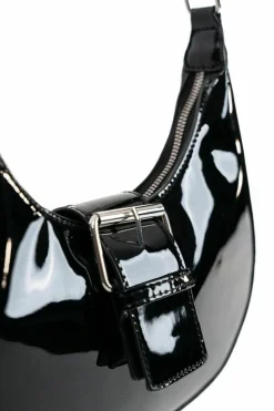 Shoulder Bags|Handbags*My Accessories London Curved Buckle Shoulder Bag Black