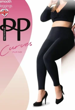 Tights & Socks|Tights & Socks*Pretty Polly Curves 200 Denier Smooth Leggings - Black