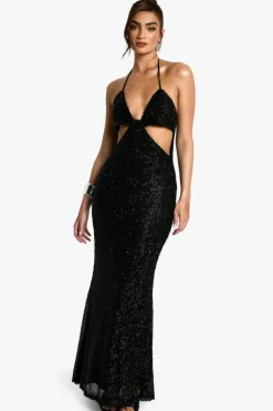 Maxi Dresses|Dresses*boohoo Cut Out Hand Embellished Maxi Dress black