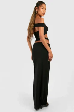 Bodycon Dresses*boohoo Cut Out Maxi Dress black