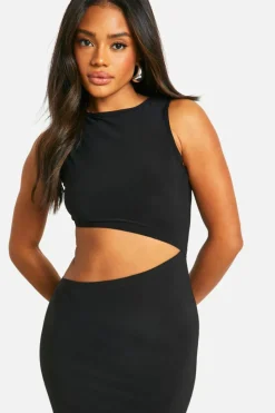 Maxi Dresses*boohoo Cut Out Slinky Maxi Dress black