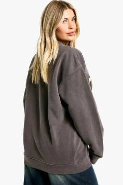 Sweatshirts|Hoodies & Sweatshirts*boohoo Dallas Cow Print Overdyed Oversized Sweatshirt chocolate
