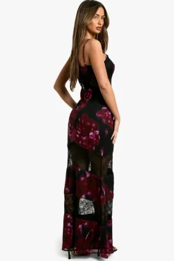 Maxi Dresses|Dresses*boohoo Dark Floral Lace Maxi Dress black