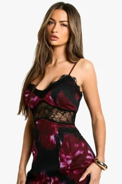 Maxi Dresses|Dresses*boohoo Dark Floral Lace Maxi Dress black