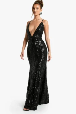 Maxi Dresses*boohoo Demask Plunge Strappy Maxi Dress black