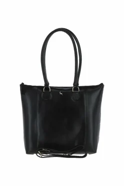 Tote Bags*Ashwood Leather Di Lusso' Vegetable Tanned Large Real Leather Tote Bag Black