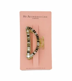 Hair Accessories*My Accessories London Diamanté Hair Clip Black