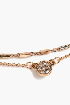 Necklaces*boohoo Diamante Chain Choker & Plunge Necklace gold