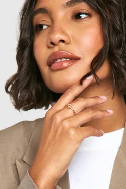 Rings*boohoo Diamante Clover Ring gold