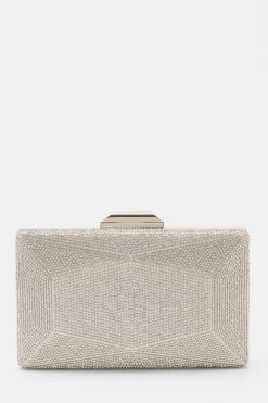 Handbags|Clutch Bags*Quiz Diamante Geometric Box Bag Silver