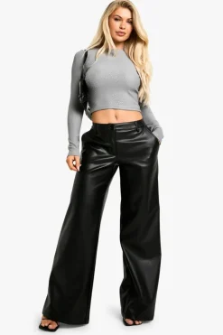 Long Sleeve Tops*boohoo Diamante hotfix long sleeve top charcoal