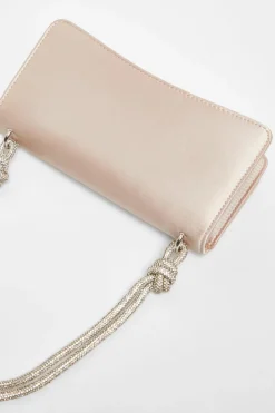 Shoulder Bags|Handbags*Quiz Diamante Shoulder Bag Off White