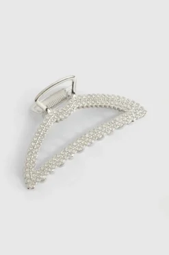 Hair Accessories*boohoo Diamante Hair Claw Clip silver