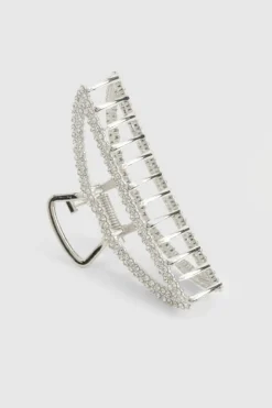 Hair Accessories*boohoo Diamante Hair Claw Clip silver
