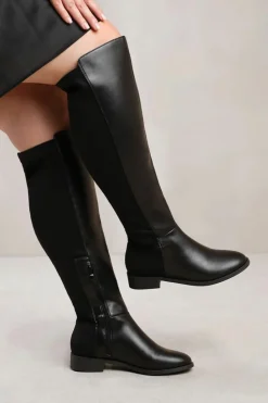 All Boots|Boots*Where's That From Diem' Stretch Wide Calf Over The Knee Boots True Black