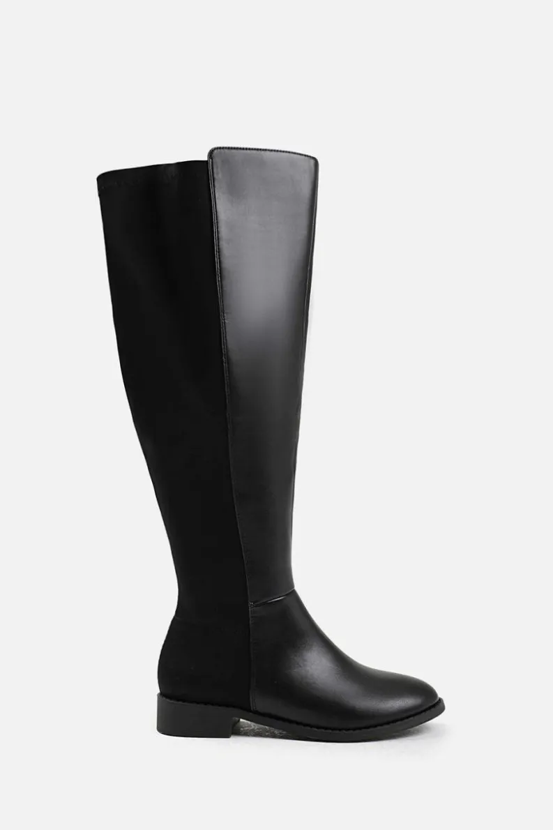 All Boots|Boots*Where's That From Diem' Stretch Wide Calf Over The Knee Boots True Black