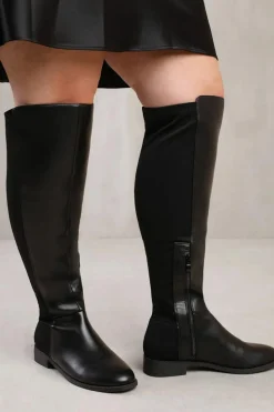 All Boots|Boots*Where's That From Diem' Stretch Wide Calf Over The Knee Boots True Black