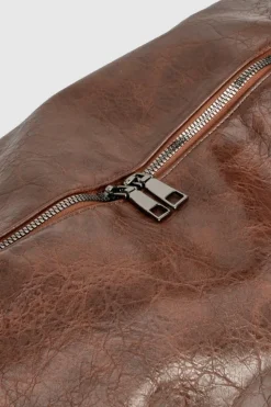 Handbags|Tote Bags*boohoo Distressed Faux Leather Slouchy Tote Bag chocolate